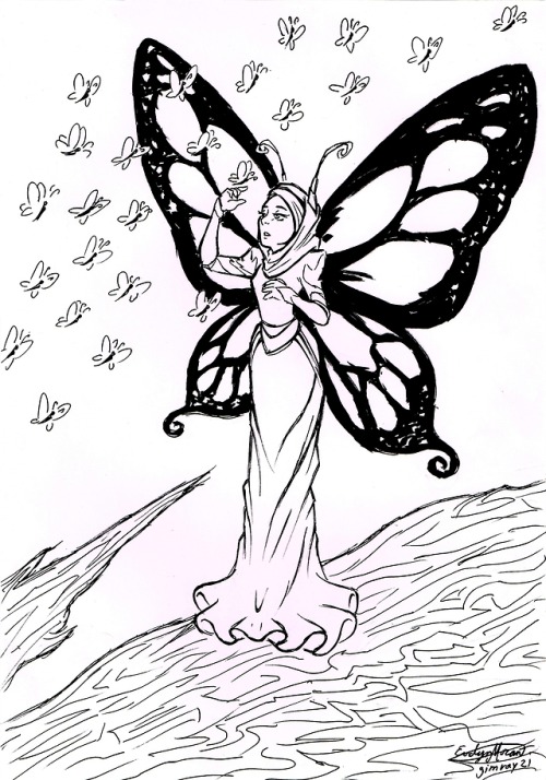 Inktober Day 13 2018Day 13 prompt is butterfly!