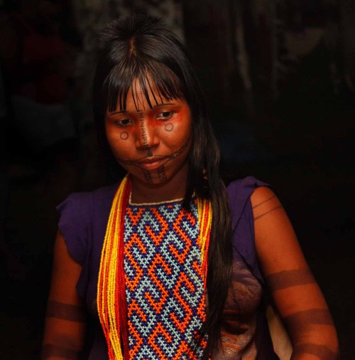 Karajá (Iny) people, Araguaia River basin, Brazil. Karajá people live in a 180-mile-long area in cen