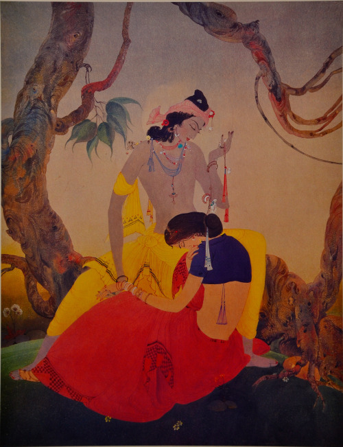 tuzk-e-hind:  Mohammad Abdur Rahman Chughtai (1897 - 1975) was a painter and intellectual from Pakistan, who created his own unique, distinctive painting style influenced by Mughal art, miniature painting, Art Nouveau and Islamic art traditions. He comes