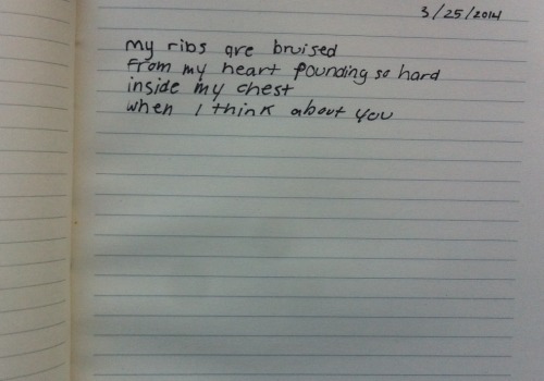 ozeia:Journal entry I wrote today. My ribs are actually bruised.