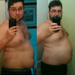 growingpiggysub:  A little before an after,