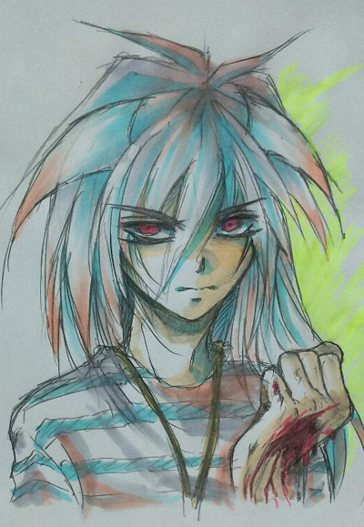 bokuwasige:image-upload test☆bakura＆ryo＆tendershippingサイトのmemoにあげていたラクガキです～。画像アップテスト！ブログページだと凄く大きく表示されていて草一番上のタバコ吸っているのが一番好き☆