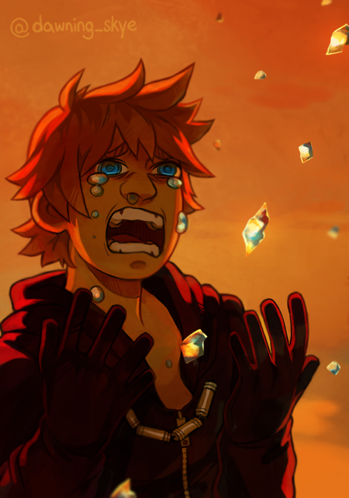 a bunch of Kingdom Hearts babs crying because of their friends