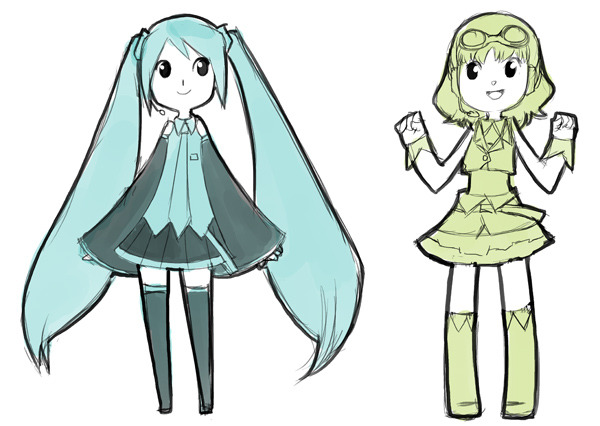 cubewatermelon:  Warmup vocaloids! I guess the universe decided that Len’s big