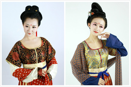 changan-moon:Chinese hanfu collection in Tang dynasty style, both half and whole length, by 锦瑟衣庄. Th