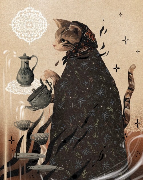 redlipstickresurrected:Natalia Szwed aka Tutajszwed (Polish, based Katowice, Poland) - Babushka Cat,