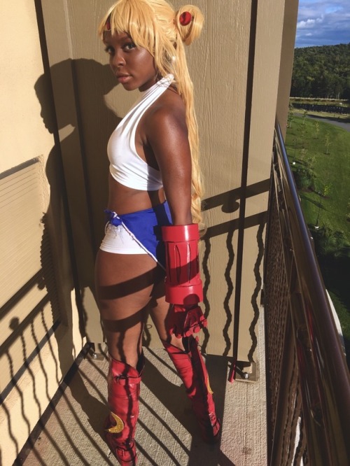 My swimsuit Sailor Cammy Mashup cosplay. Made this entire thing in like 3 hours literally at Colossa