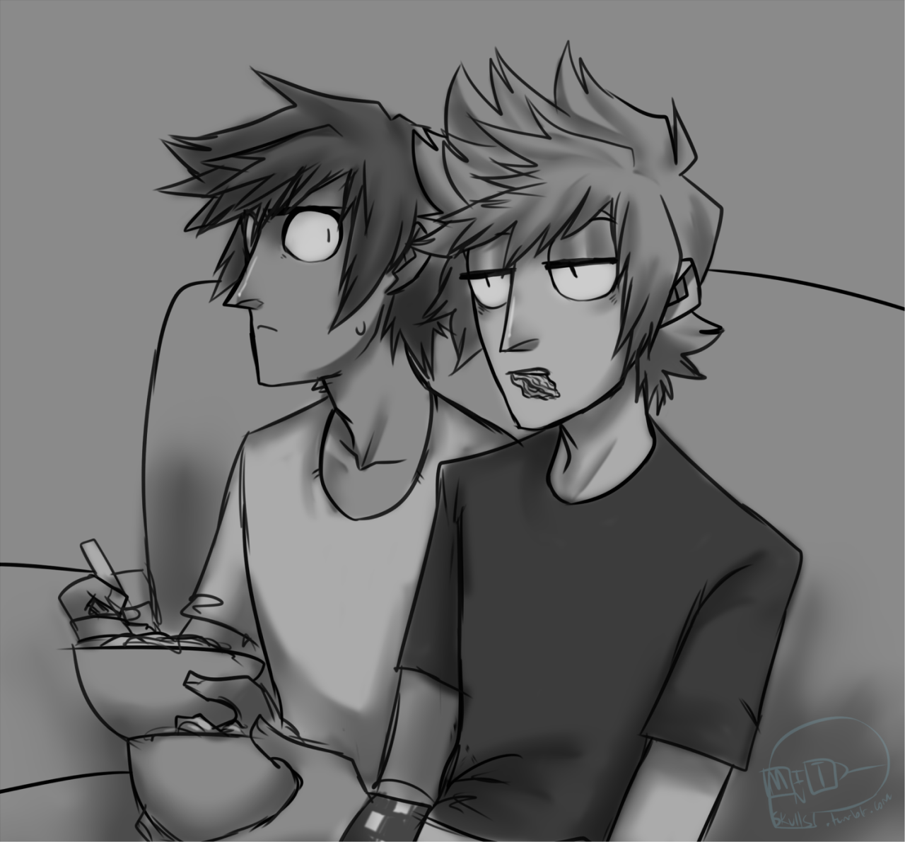 mintyskulls:  some soroku eating ramen for vvhitetbh i think roxas would be one of