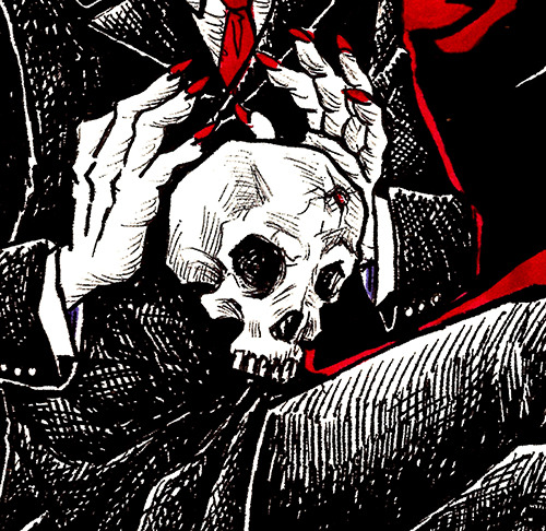 Graveyard DogInk, dip pen and brush.