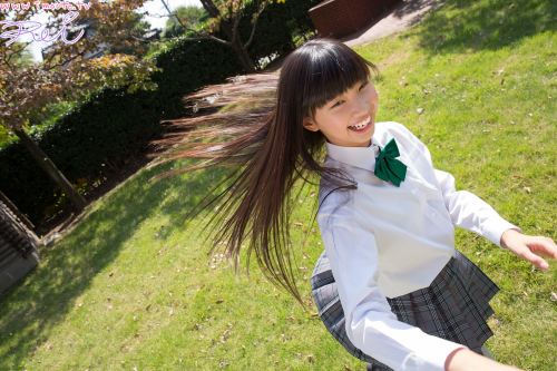 gra-photo: 黒宮れい（School uniform pleated mini skirt - 01）