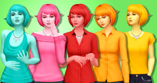 dcwnandout:  15 Base Game Female Tops in Sorbets Remix Updated recolours of my original post&nb