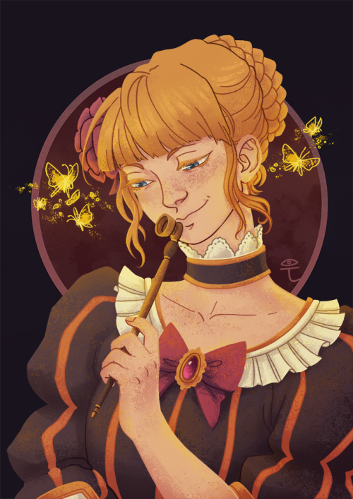 Oho, I forgot to post this earlier. Art trade with @dodostad ! She asked for a witch from Umineko, s
