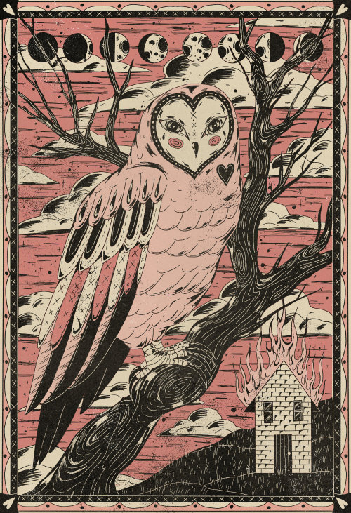 Barn Owl Now’s a good time to buy prints in time for Valentines Day! This one is very on theme. Prin