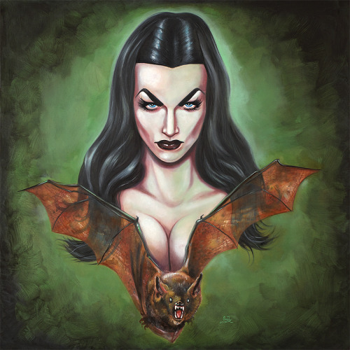 sararayart:Vampira tribute - oil on canvas - prints available sararay.com
