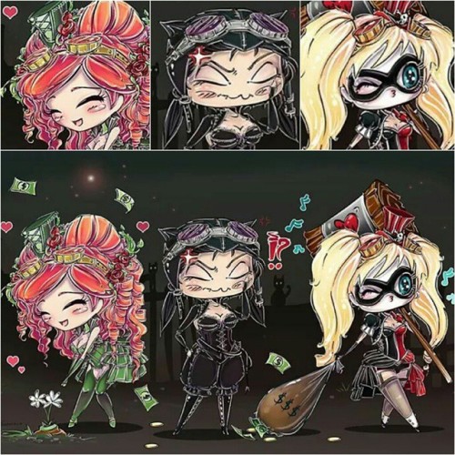 Here are the cute chibi sirens together <3 check em out at www.noflutter.com #steampunkvillains #