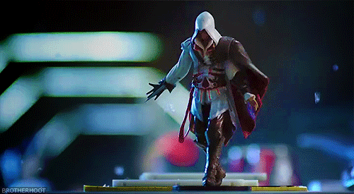 brotherhoot:Did anyone notice this Ezio figure getting shot in a Nikita episode?