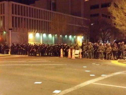 anarcho-queer:Militarized Police Clash With Anti-Brutality ProtestersDemonstrations over a recent po