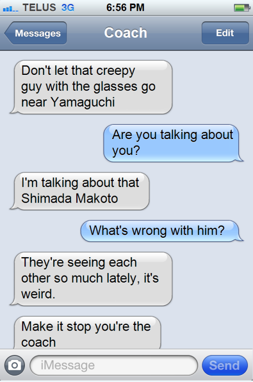 haikyuutexts:  Tsukishima is not ready to talk about it yet