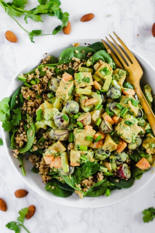 Roasted Steak-y Mushroom Kale SaladNo Oil Greek SaladCauliflower Quinoa Tabouli Bowls (GF)Spicy Thai