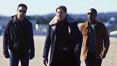 h-zemo:#no thoughts just… them. Sam Wilson, Bucky Barnes and Helmut Zemo aka The Hottest Gang