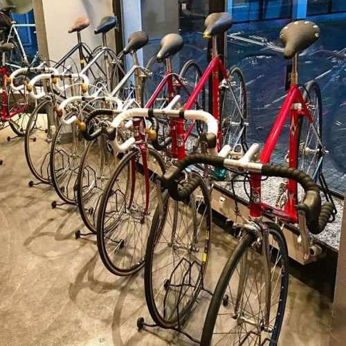 steelvintagebikes: Visit our current exhibition of Eddy Merckx bikes from 1970s - 1990s in @bikecafe