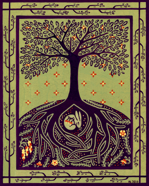 aspenceart:there is a hart in forest and he holds the world in his crown