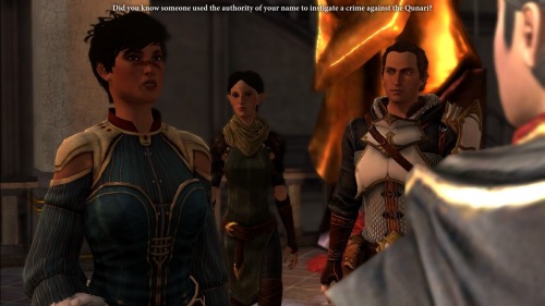 dalish-ious:Hawke: “Did you know someone used the authority of your name to instigate a crime agains