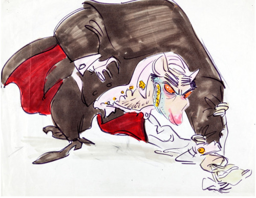 talesfromweirdland:Concept art (and one animation cel) of Ratigan, the villain in Disney’s The Great