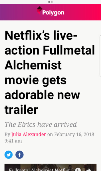 Netflix's live-action Fullmetal Alchemist movie gets adorable new trailer -  Polygon