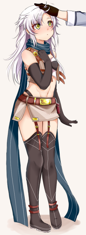 pencilanon: Fie receives headpats. Commission