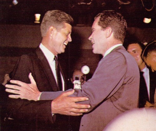 Jack Kennedy And Richard Nixon Before Their Debate, 1960