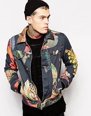 shitmattywears:   Vivienne Westwood Anglomania Denim Jacket Classic Sea Creatures