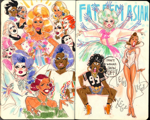 philliplight:  My sketches for the finale episode of Season 8 of Rupaul’s Drag Race! I had a lot of fun doing things, so I’m looking forward to sketching during the next season :) See my other sketches here and here