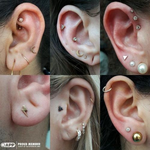 Ears on ears on earssss #jewelry #piercing #bodypiercing #earpiercing #finejewelry #gold #yellowgold