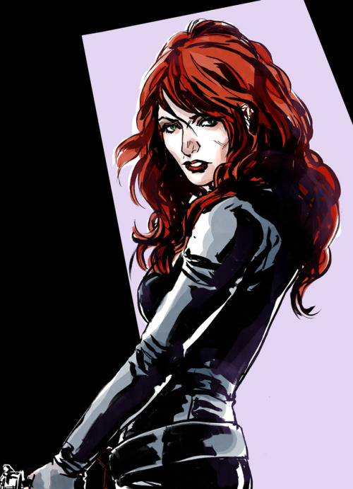 comic-book-ladies:Black Widow by Marc Laming