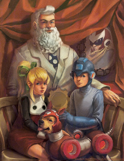 retrogamingblog: Megaman Family Portrait made by Lizustration