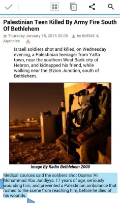 blvcknvy:  Israeli soldiers shot a 17-year-old