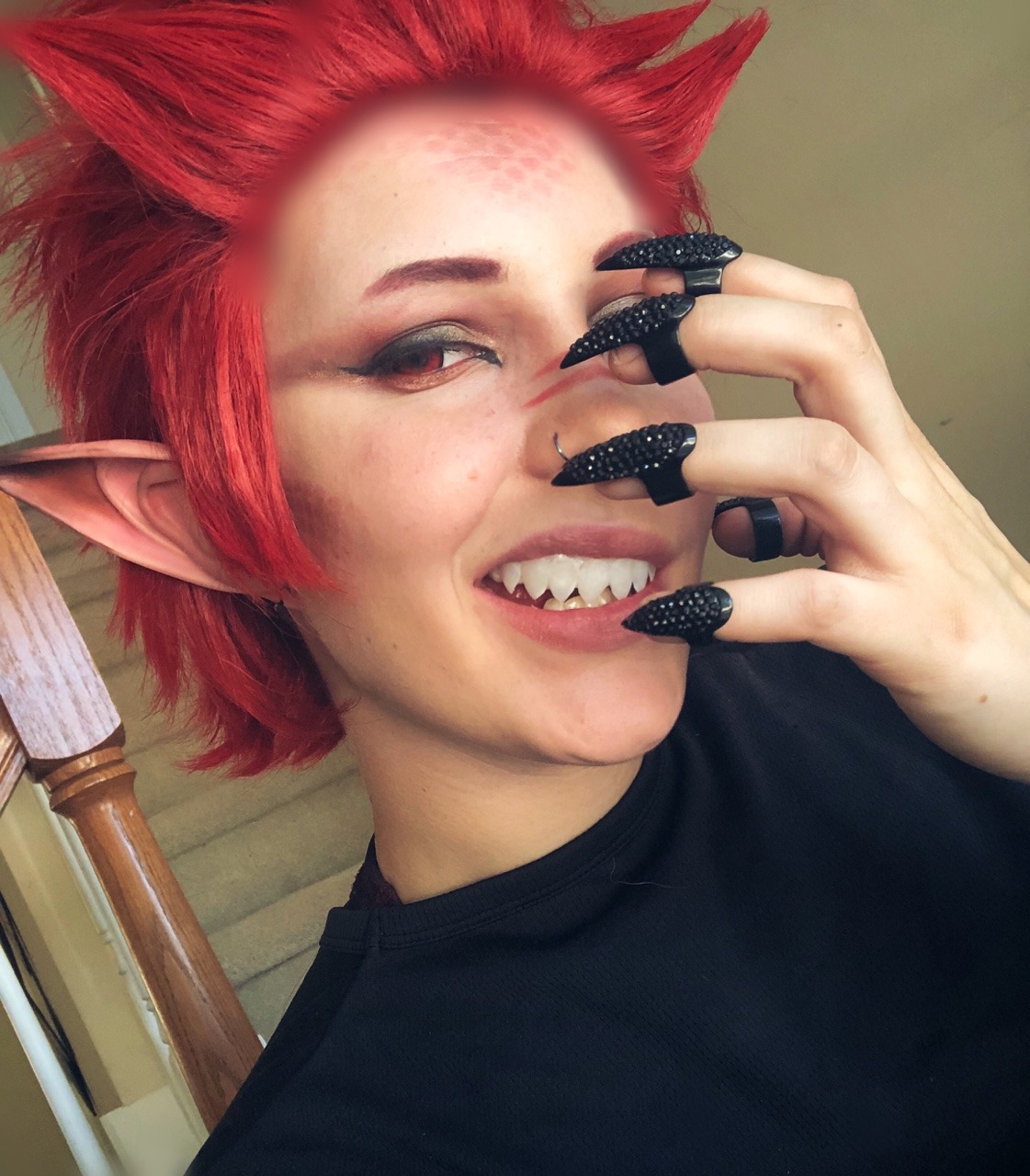 organisere Hele tiden udvikle Makeup test run for dragon Kirishima for ren faire... - Hey! Hey! Heyyyy!!!