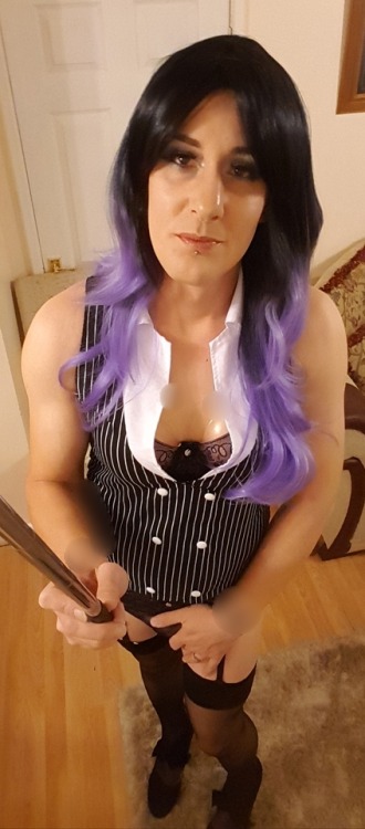 Loving my sexy secretary outfit xx