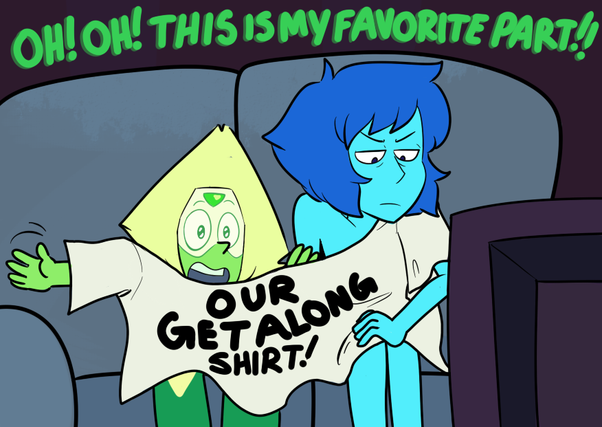 Punishment for lapis lazuli is wearing the get along shirt and watching one episode