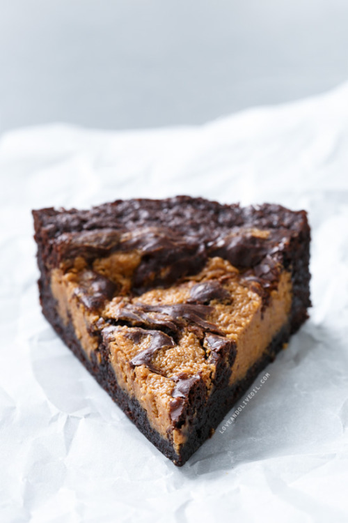 do-not-touch-my-food:Peanut Butter Swirl Brownies