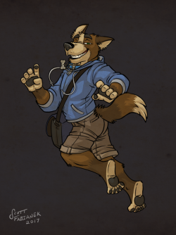 art-mutt:Scout on the go.