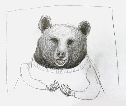 Gabrielle Nowicki - 2016 - Graphite on Paper Black Bear Portraits, 5 and 6