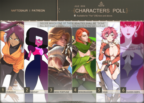  Jule characters poll (avaiable for 5$ tiers+)Vote for your favorite chick and suggest another one f