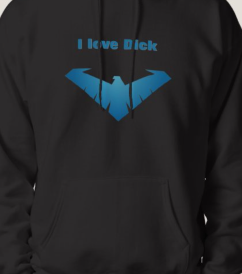 Why Are There No Nightwing Sweaters With The Words I Love Dick. I Need This.
