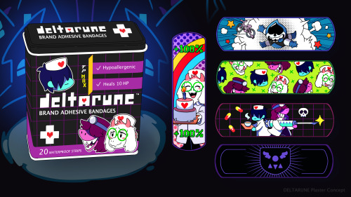 i designed some deltarune brand bandages ❤️