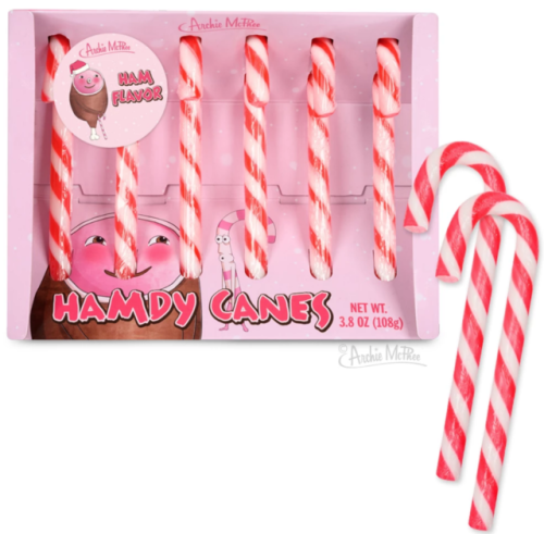 archiemcphee: Ham flavored Candy Canes from Archie McPhee.  Ham yourself a merry little Christm