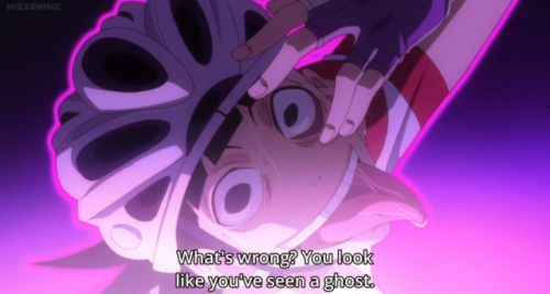 I think he actually saw a ghost.Grande psycho devil on the road, Midousuji Akira kun.