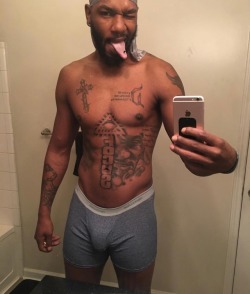 blackstripperworshippers:  🍆👀IG: the_cameron_coxx#GreyUnderwearMatters