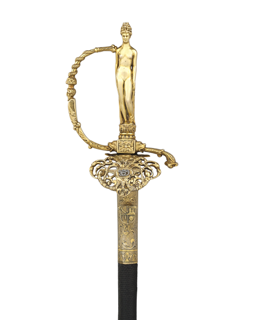 Academician’s sword awarded to French painter Jean-Gabriel Domergue by the Academies de Beaux-Arts i